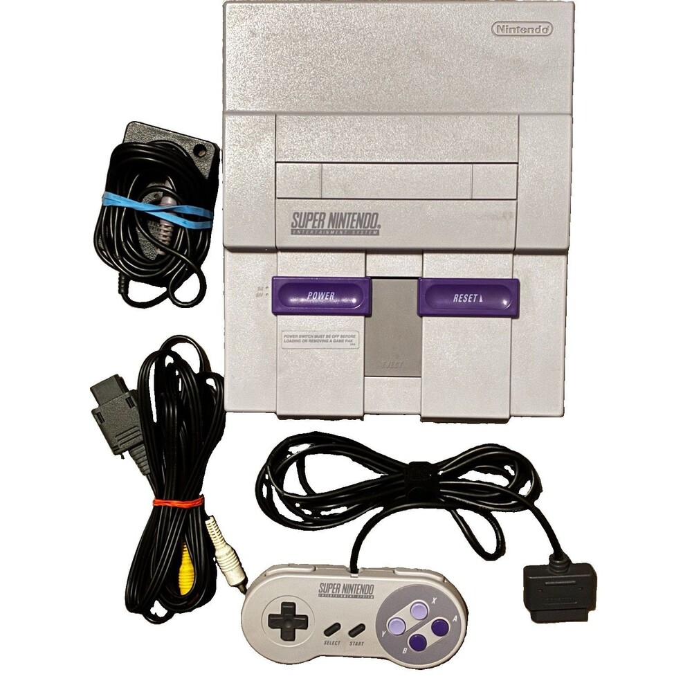 Super Nintendo SNES 1-CHIP-01 Console All OEM Tested Working W/ Controller/Cable
